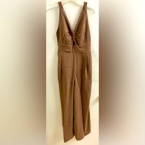 Chic Tan Sleeveless Jumpsuit